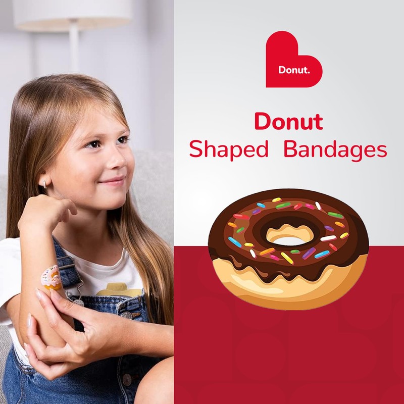 BioSwiss Kids Bandages, Donut Shaped Self Adhesive Bandage Set, Latex