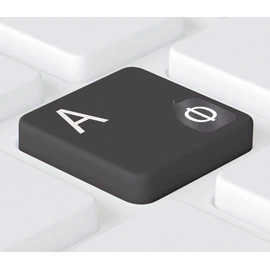 Keystickers® Russian Universal Sticker for PC, Laptop, and MacBook Keyboards, 5 x 6 mm, White