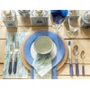 Caspari Linen Border Paper Dinner Plates in Blue II -