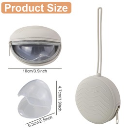 4 Stück Schnullerbox, 2 Silikon Baby Schnullertasche 2 Transparent Schnulleraufbewahrung Box Portable Dustproof BPA Freie Schnullerbox für Wickelrucksack