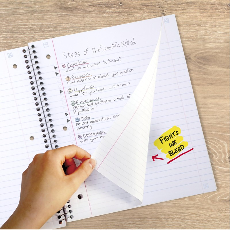 Five Star Spiral Notebook + Study App, 5 Subject, Wide