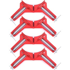 90 Degree Right Angle Clamps - Woodworking Set of 4, Adjustable Corner Square Clamp for Picture Frames, Welding, Fish-tanks, Cabinets, Shelf Holder, DIY Hand Tool