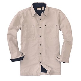 Backpacker Canvas/Fleece Lined Shirt Jacket, Stone, X-Large
