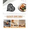 Black Heart Cast Iron Trivet for Kitchen & Dining -