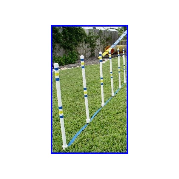 Weave Poles Dog Agility Stick in The Ground Outdoor Set of 6