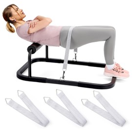 Morohope Hip Thrust Machine for High Resistance Glute Training - Home Gym Workout - Comes with 3 Bands of 30 Lbs of Resistance
