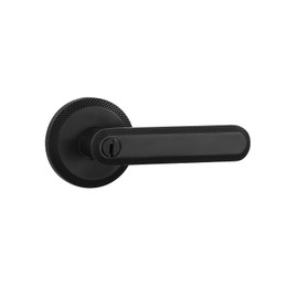 SORWDUERM Black Entry Door Lever with Lock and Key Matte Black Door Handle Door Lever Bedroom and Bathroom Zinc Alloy