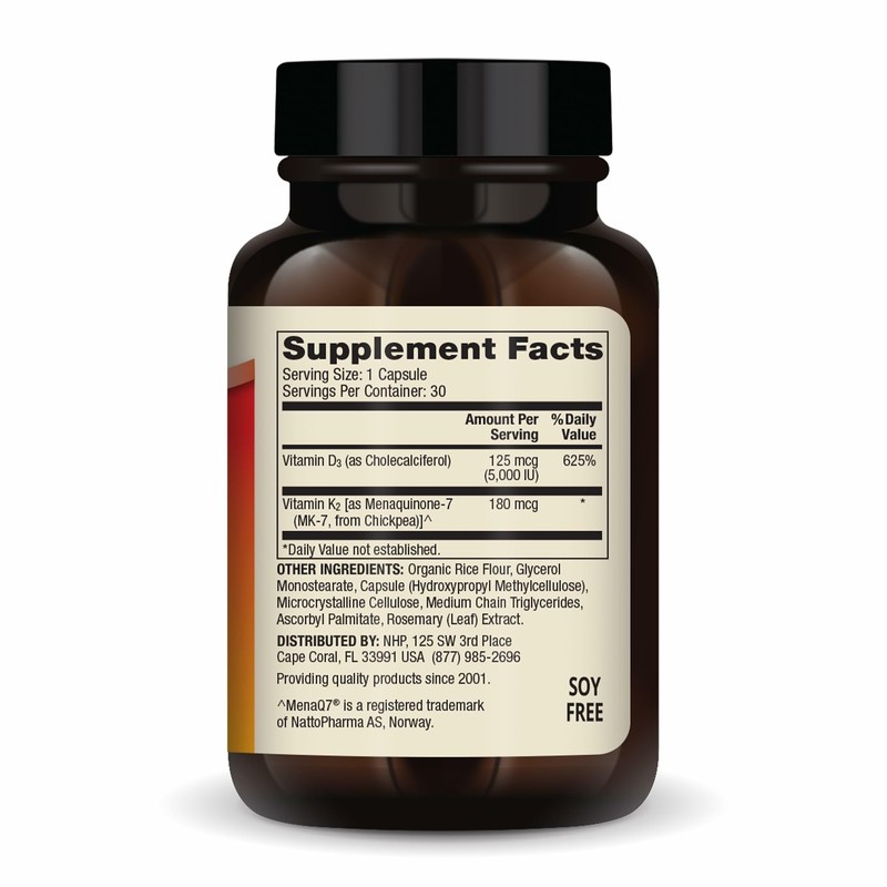 Dr. Mercola Vitamins D3 & K2 - Supports Immune, Brain,