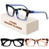 resjok Oprah Reading Glasses for Women-3Pack Blue Light Blocking Fashion