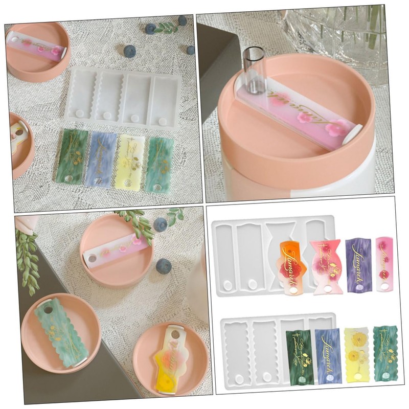 Operitacx Epoxid-gussform 2 Stück Namensschild Silikonformen Für Bastelarbeiten Flexibel