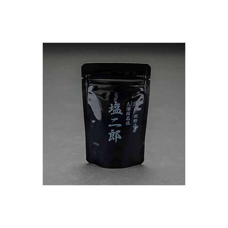 Shiojiro Completely Sun-dried Salt, 3.5 oz (100 g), Black (Fine