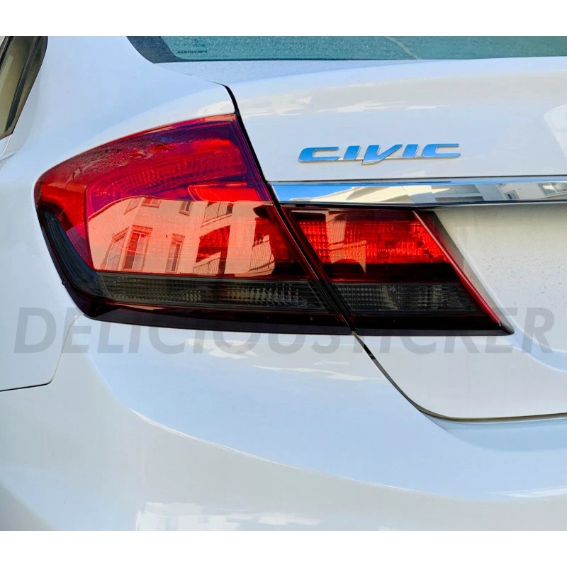 Deliciousticker For Civic 2013-2015 Sedan Tail Light Smoke Rear Reverse