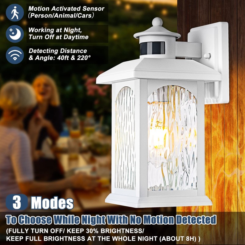 Advanced Motion Sensor Outdoor Lights 2 Packs - White Dusk