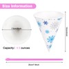 Whaline 200Pcs Snow Cone Cups and Spoon Straws Kit 4.5oz