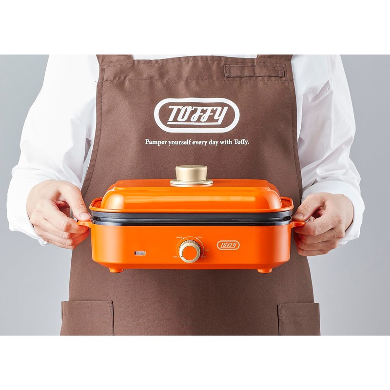 【Toffy/トフィー】ホットプレート ミニ K-HHP1 コンパクト 1～2人用 フタ付き 蒸し料理 別売プレート たこ焼き 深鍋