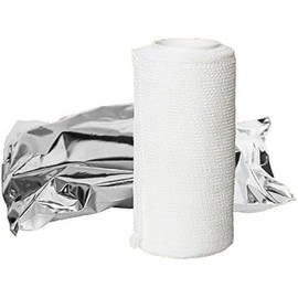 Anaelastische Bandage aus Zinkoxid, 5 m x 10 cm, mit verzinkter Paste Ödeme, Geschwüren, Prellungen und Verstopfungen – starre Bandage