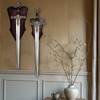 1PCS Medium Brown Sword Plaque, Wall Mount Vertical Display Holder