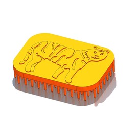 Tiny Tiger Baby Brush. A Multi-Purpose Hair, Scalp, and Bath Brush that provides a fun way to style hair, massage scalp, and take baths while providing a luxurious sensory experience for your baby.