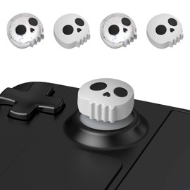 JINGDU Thumb Grip Caps for Steam Deck, Silicone Thumbstick Caps Cover Compatible with Steam Deck, Joystick Cap Accessories for Steam Deck, Skull