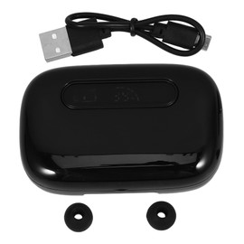 TEHAUX 1 Pair Wireless Headset with Digital Display in Ear Earphones for Outdoor Use Touch Control Portable Charging Dock Ergonomic Design Sweat Resistant Surround Sound Black