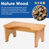AZEN Toilet Stool Squat Adult, Wood Poop Stool for Bathroom