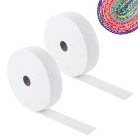 2 Rolls Jelly Roll Batting Strip 2 1/4 Inch Batting Seam Tape Sheer Blinding Tape On A Roll Total 70 Yards for Jelly Roll Rugs, Quitting Batting Sewing, Braided Rugs