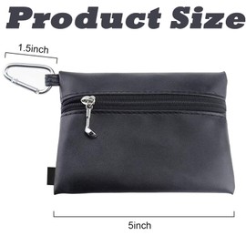 GETJOY Golf Tee Bag, Golf Accessories Bag, Compact, Lightweight, Unisex, Black