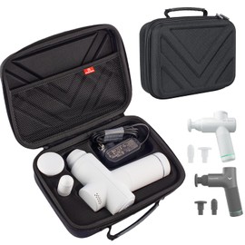 BUBM Funda de transporte compatible con Hypervolt Go 2/Hypervolt Go organizador de almacenamiento de viaje, bolsa rígida para Hyperice Hypervolt GO and Go 2 dispositivo de pistola de masaje