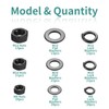 Hex Nuts Assortment Set, Self-Locking Nuts Set, Lock nuts, Carbon