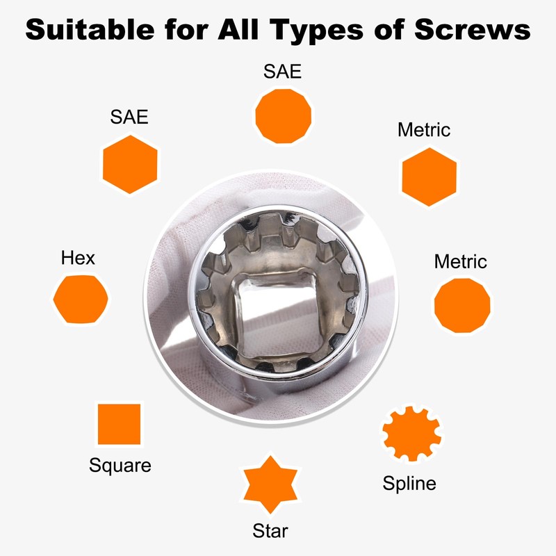 sourcing map 12 Point Socket 1/2" Drive by 21mm Metric