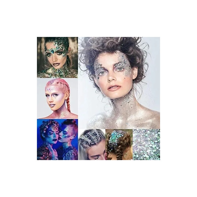 Lentejuelas Brillo Holográfico Cara Cuerpo Ojo Cabello Uñas