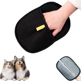 RAONMHUE Pet Hair Remover, Animal Electrostatic Hair Removal Gloves, Portable Hair Cleaning Tool, Suitable for Sofas, Curtains, Carpets, Car Seats (A)