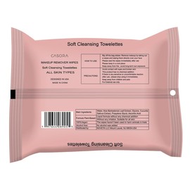 Casora Makeup Remover Face Wipes, 25 ct