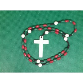 Christmas Seven Sorrows Rosary (w/Ivory beads and Crucifix)
