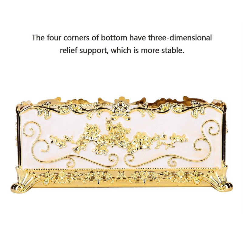 European Exquisite Metal Tissue Case Box Holder House Hotel Decoration