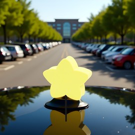 Yellow Star Car Antenna Topper - Easy to Find Car in The Parking Lot - Antenna Ball Toppers Exterior Accessories, Exterior Accessories (Without Antenna)