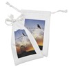 Lunarable Barbed Wire Fabric Pouch Set of 2, Escaped Bird