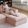 38.7" Large Square Ottoman, Cloud Pouf, Boneless, Dense Foam, Corduroy