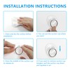 Piutouyar 12Pcs Suction Cup with Ring 2"/50mm Clear Key Ring