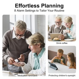 TMC 【New 2026】 Dementia Clock Large Digital Clock for Seniors, Large Display with Custom Alarms, Digital Calendar Alarm Day Clock with Day & Date for Elderly, Clear Numbers Alzheimer (Black, SD)