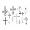 Kinteshun Christian Cross Charm Assorted Alloy Crucifix Pendant Connector for