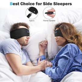MUSICOZY Sleep Headphones Bluetooth Headband, Wireless Headband Headphones Sleeping Earbuds Ideal Christmas Unique Gifts for Men Women Girl Boys for Yoga Travel Cool Tech Gadgets