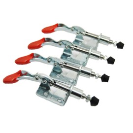 E-TING 4pcs Hand Tool Toggle Clamp Red Plast Horizontal Quick Release Tool (GH-301AM)