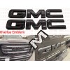 Auto Front Rear GMC Black Emblem Overlay 2019-2022 GMC Sierra