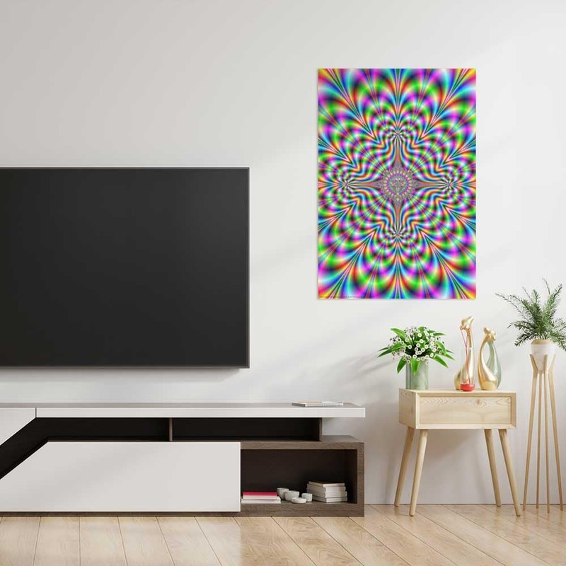 Studio B Laminated Psychodelic Pulse Poster Print, 24 by 36-Inch