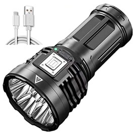 Linterna LED recargable, 4000 lúmenes, súper brillante, impermeable, mini linterna portátil para camping, pesca