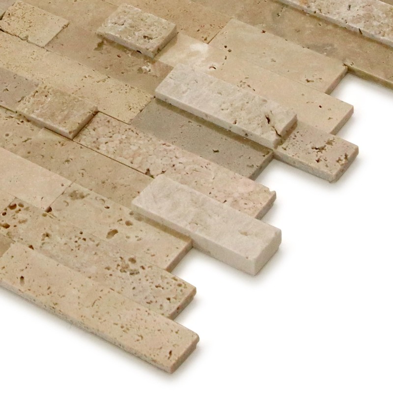 SUNWINGS Peel and Stick Mosaic Natural 3D Stone Self Adhesive