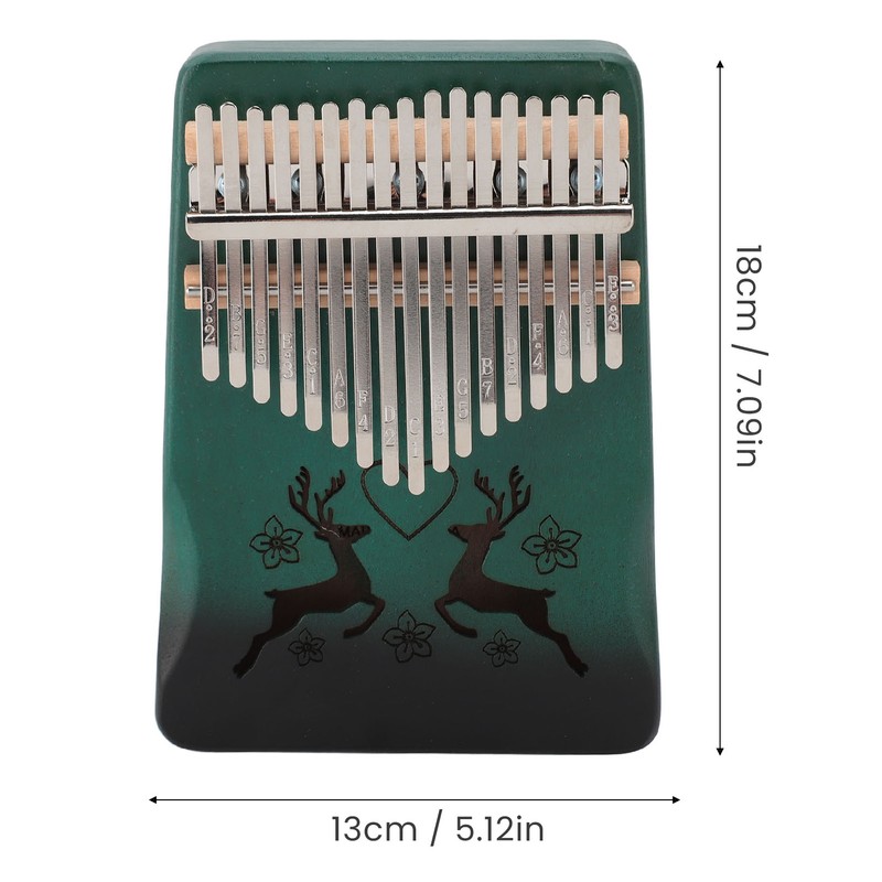 Finger Thumb Piano 17 Keys Exquisite Engraved Pattern Wood Kalimba