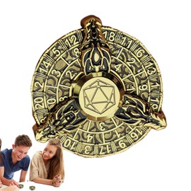 Roulette Dice,Polyhedral Cool Dice Set | Metal Dice, Roulette Spinner, Role Playing Dice, Retro Gear Wheel for Club Pub