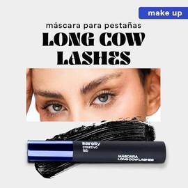 SARELLY, Mscara de Pestaas Long Cow Lashes, Waterproof, Nutre y Acondiciona, Sarelly Creativo Lab, Clean Beauty                                       